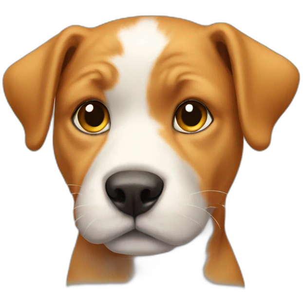 Dog on cat emoji