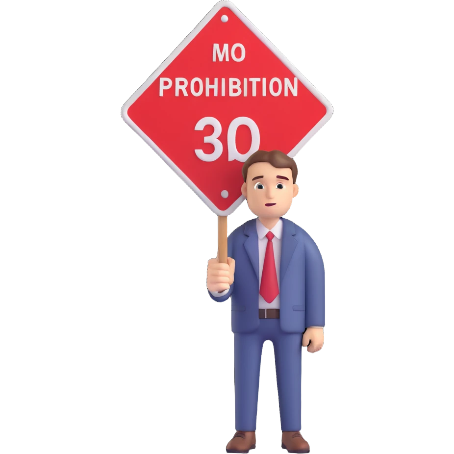 A white man showing a prohibition sign emoji