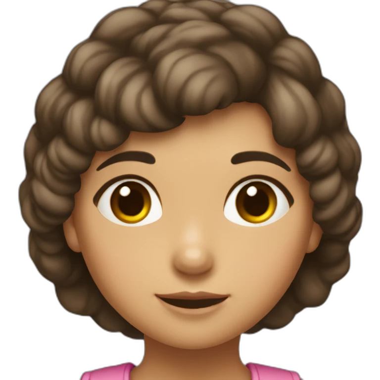 Niña morena pelo largo colocho emoji