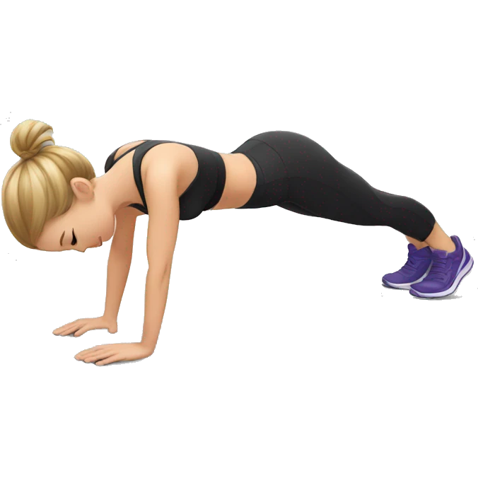 a white girl doing wall push ups emoji