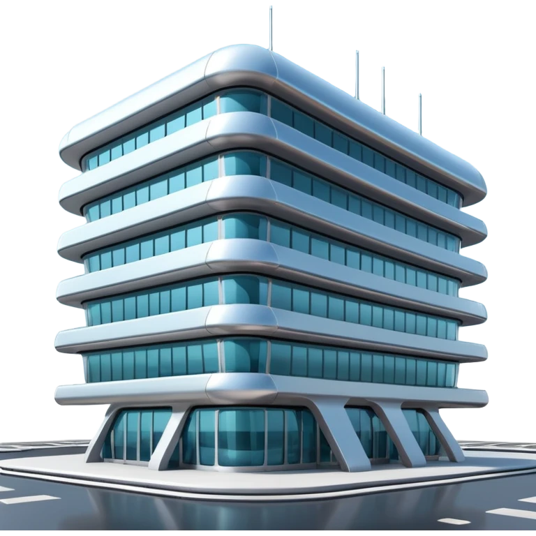 3d terminal building emoji