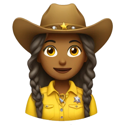cowgirl in yellow  emoji