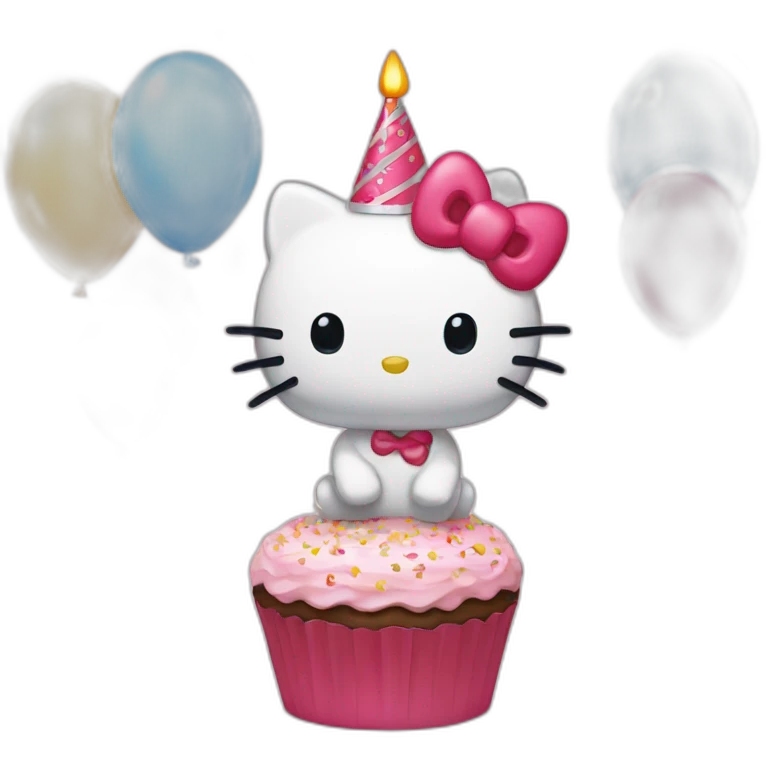 Birthday's hello kitty emoji