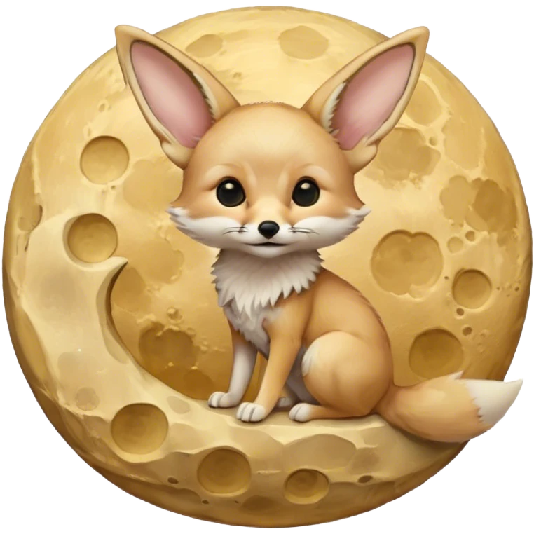 fennec on the moon emoji