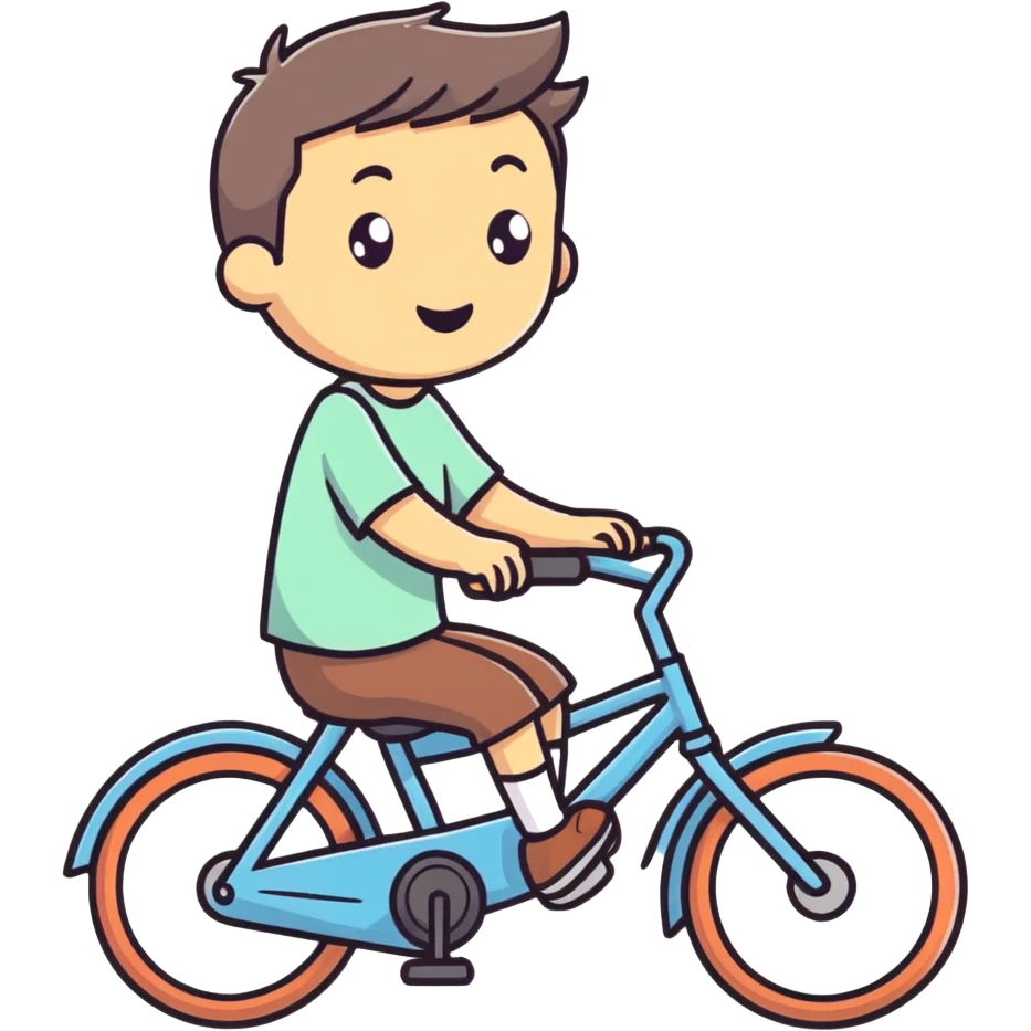 Boy riding bicycle  emoji