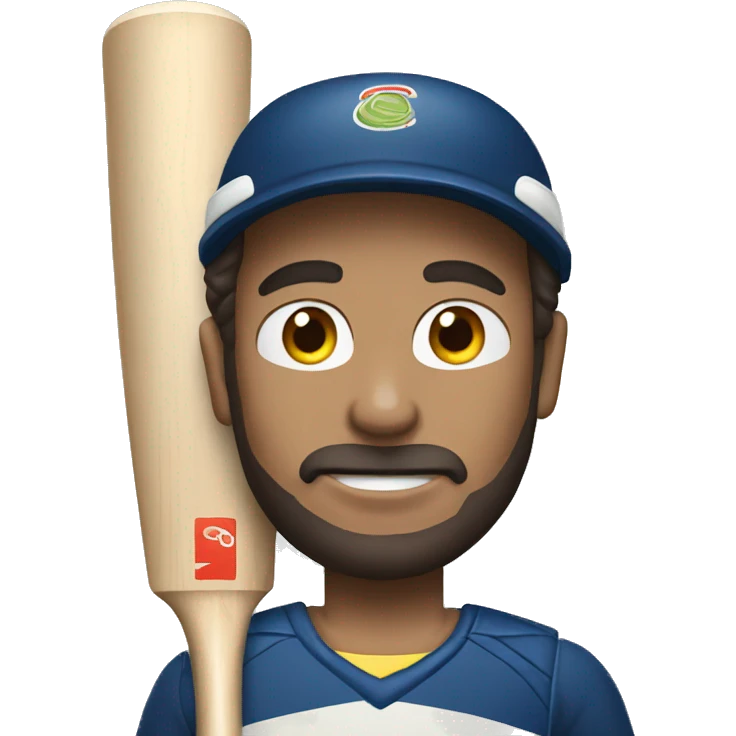 Man with cricket bat emoji