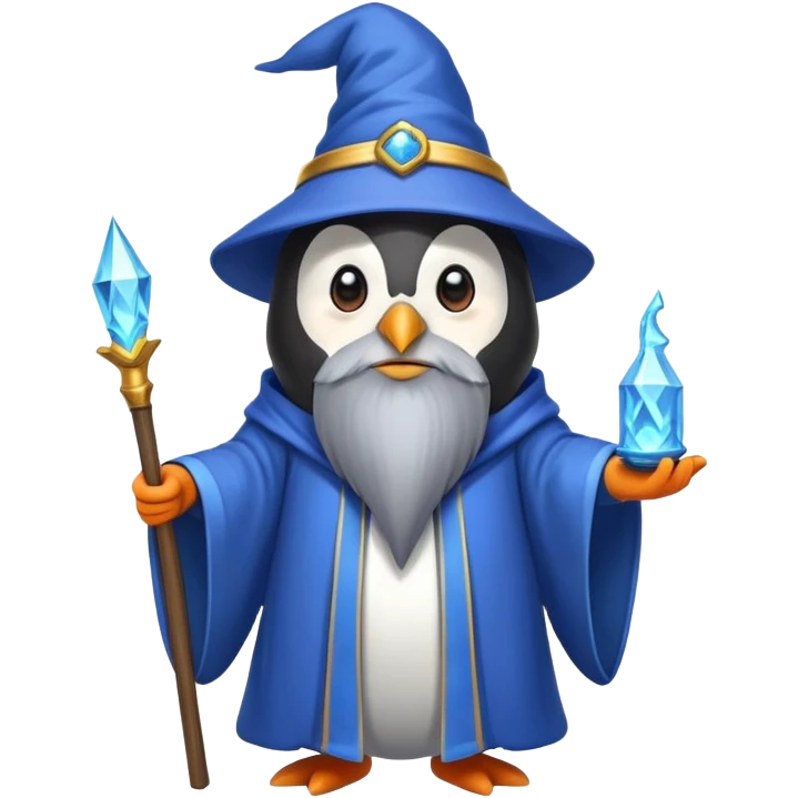 Penguin Wizard emoji