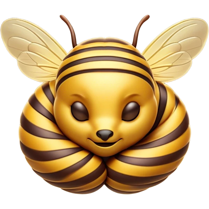 Meme-Worthy Cute Sleeping Hornet Portrait Emoji, Head resting peacefully with a contented smile, showcasing a compact, striped body with softly closed wings and eyes gently closed in serene slumber, Simplified yet adorably endearing features, highly detailed, glowing with a soft, drowsy glow, high shine, relaxed and utterly lovable, stylized with an air of playful laziness, soft glowing outline, capturing the essence of a sleeping hornet that feels destined to become the next viral icon of adorable rest! emoji