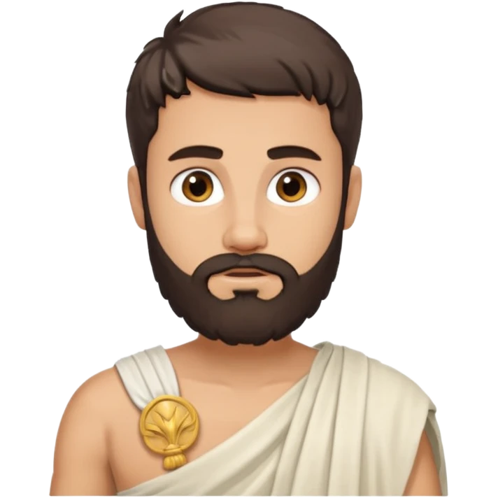 white ancient greek young man with beard emoji