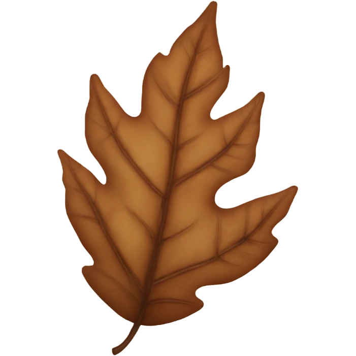 Brown leaf emoji