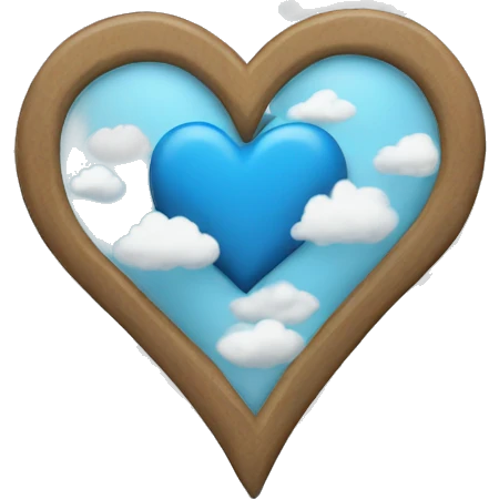 Patel blue heart with clouds emoji