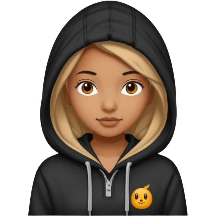 Sp5der hoodie with a girl wearing it emoji