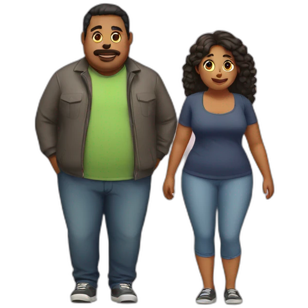 overweight couple emoji