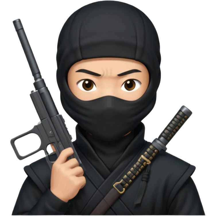 ninja with gun emoji