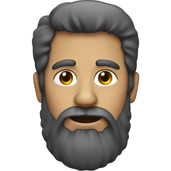 a man with a beard and a square jaw emoji