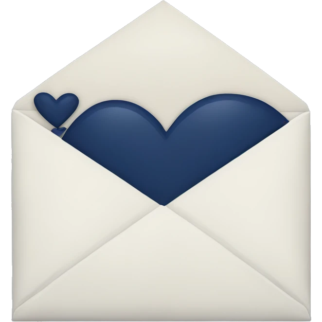 An envelope with a navy heart  emoji