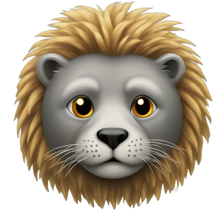 seal with a lion's mane emoji