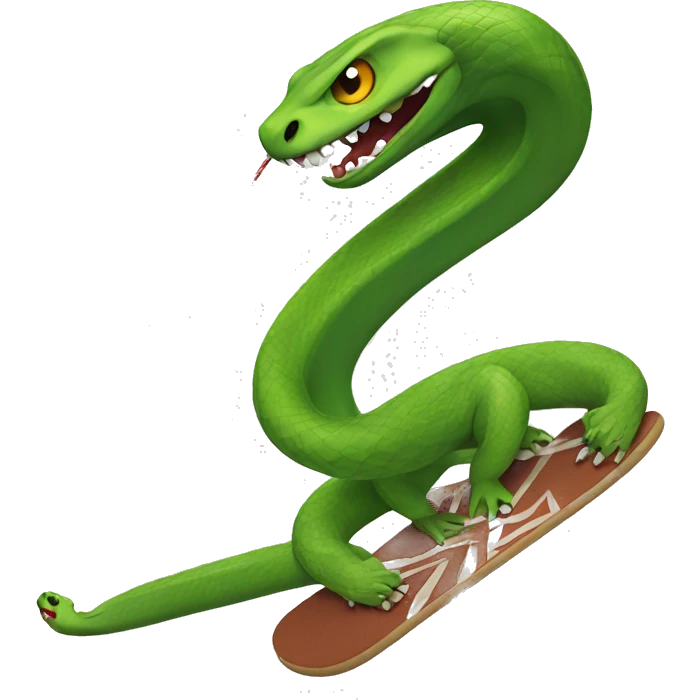 Snake hitting a kickflip emoji