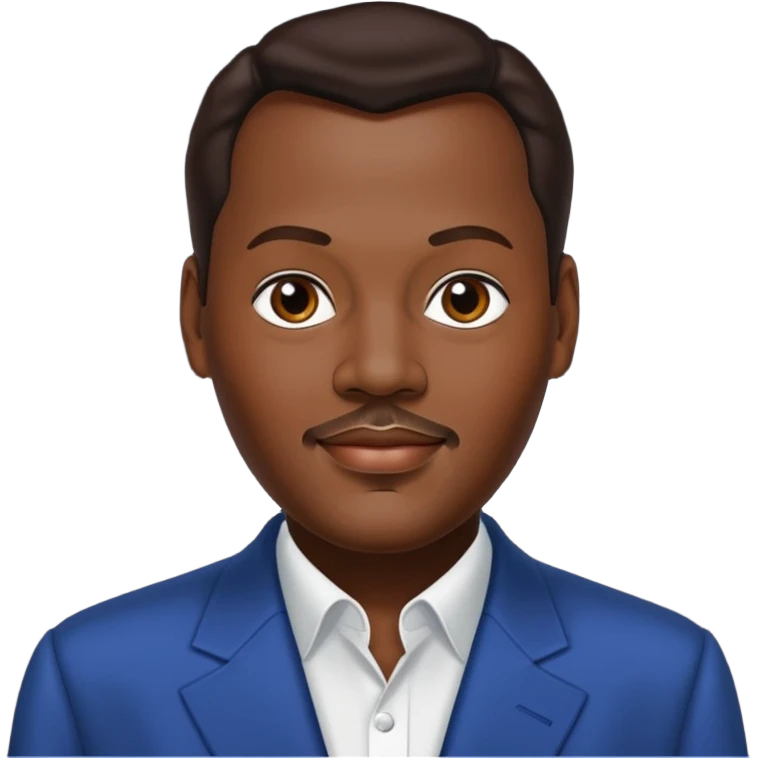 Luther Vandross with dark brown hair emoji