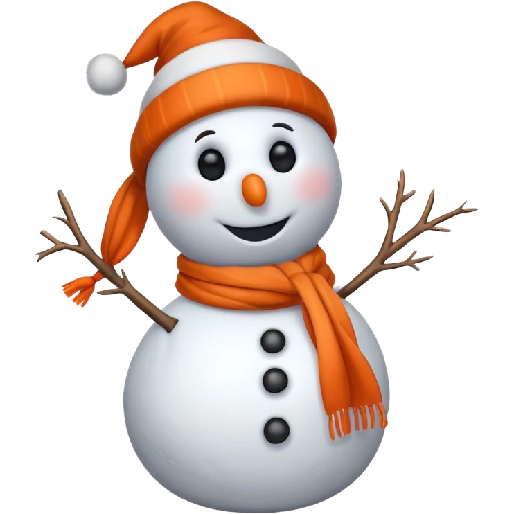 Surprised snowman: emoji