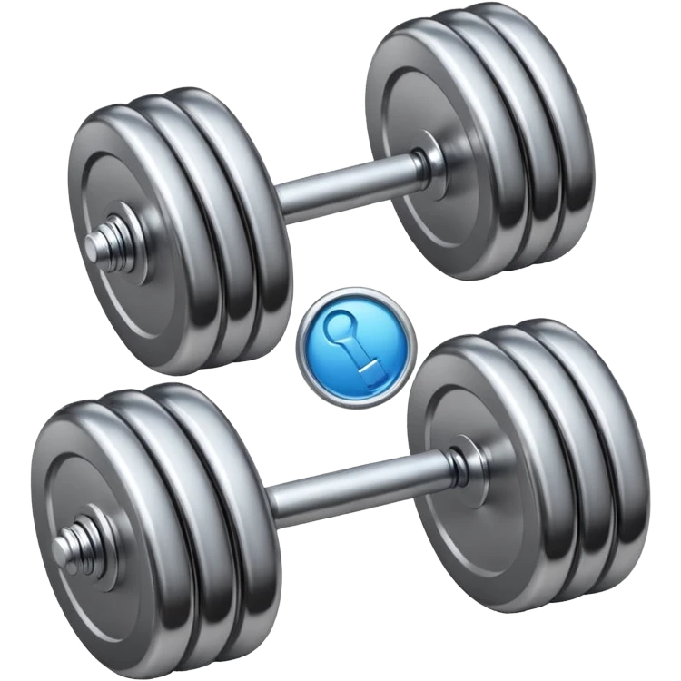 dumbbell with a drop symbol emoji