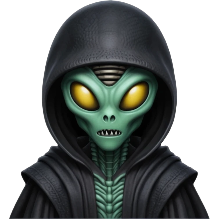 a xenomorph from aliens wearing a robe emoji
