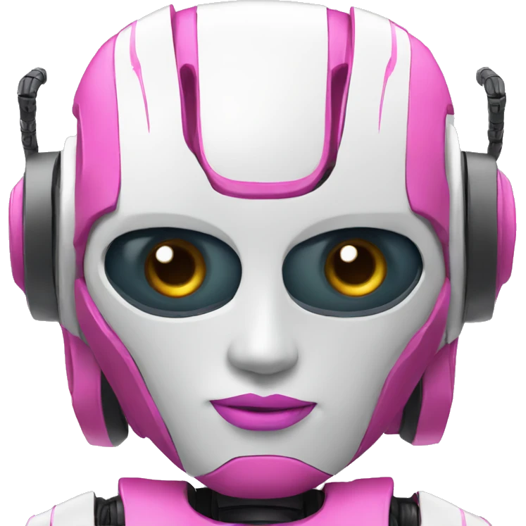 robot con lazo rosa  emoji