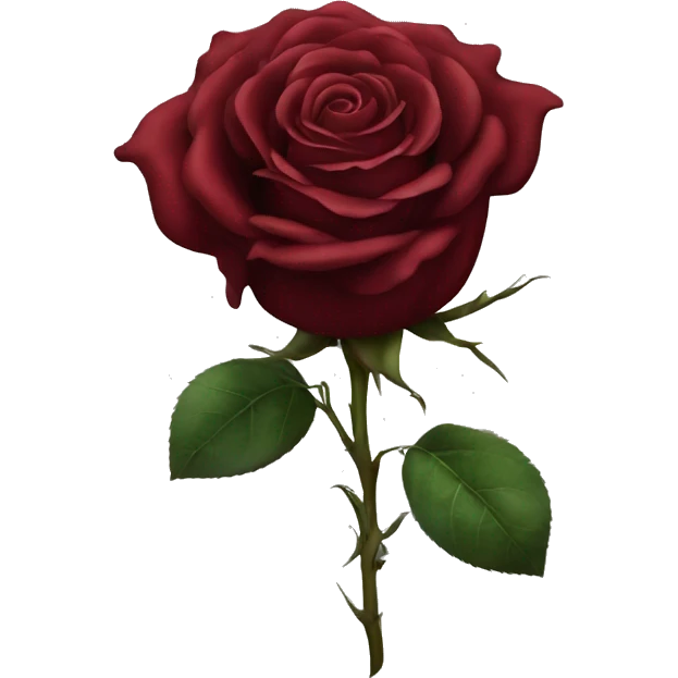Pretty Dark Red Rose emoji