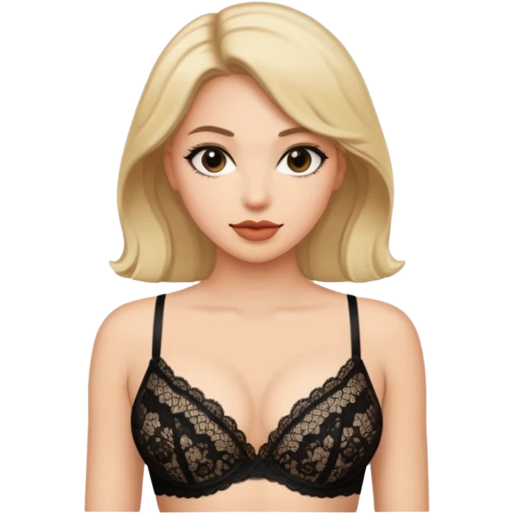 women in bra emoji