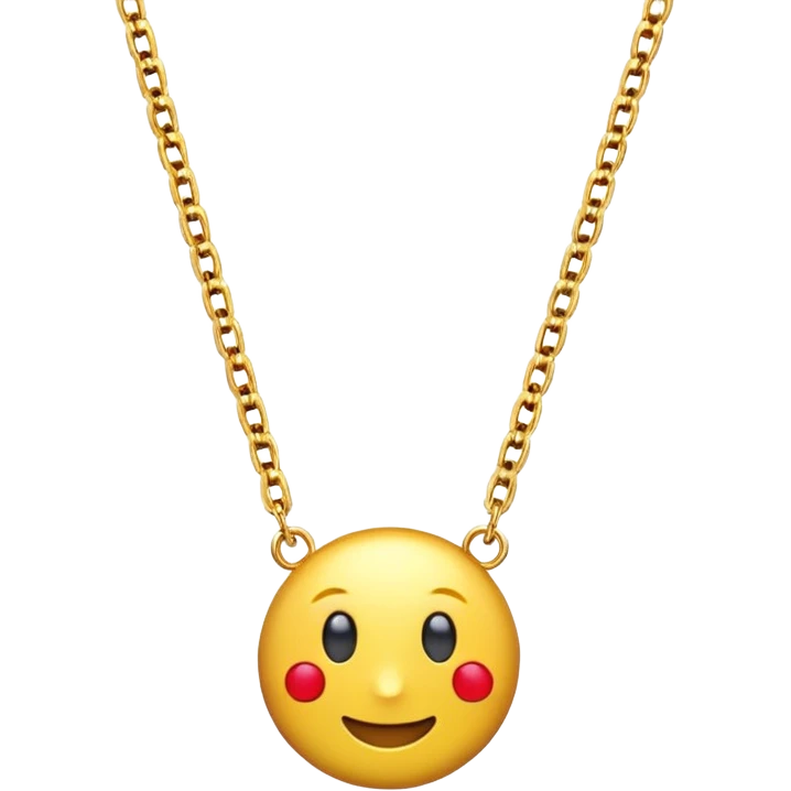 multicolored necklace, 3d emogis emoji