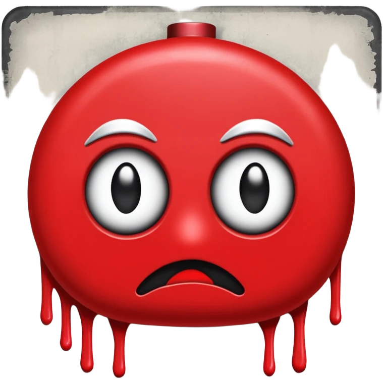 Сделай красное граффити, надпись "CNS" emoji