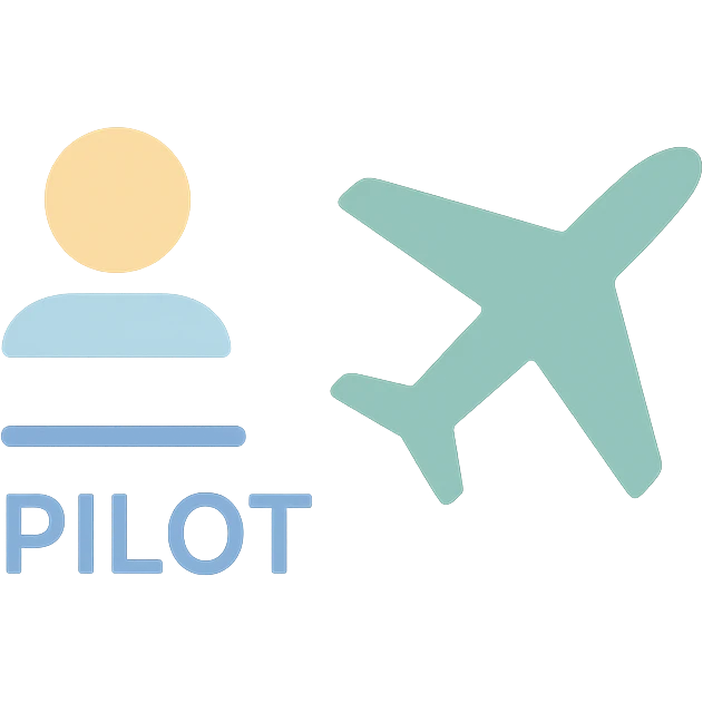 modern sleek pilot license design with minimalist airplane silhouette emoji