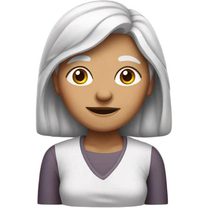 Wrinkly old woman long straight hair  emoji