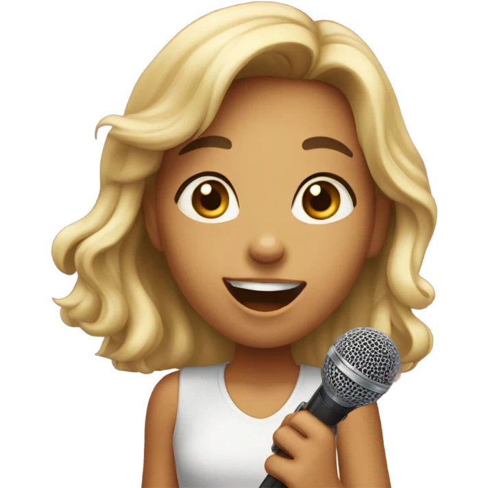singing girl emoji