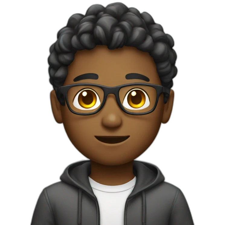 Smart tech boy emoji