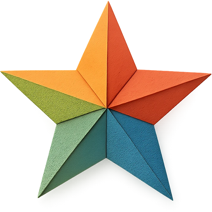 origami paper stars, close-up, detailed folds, soft lighting, no background emoji