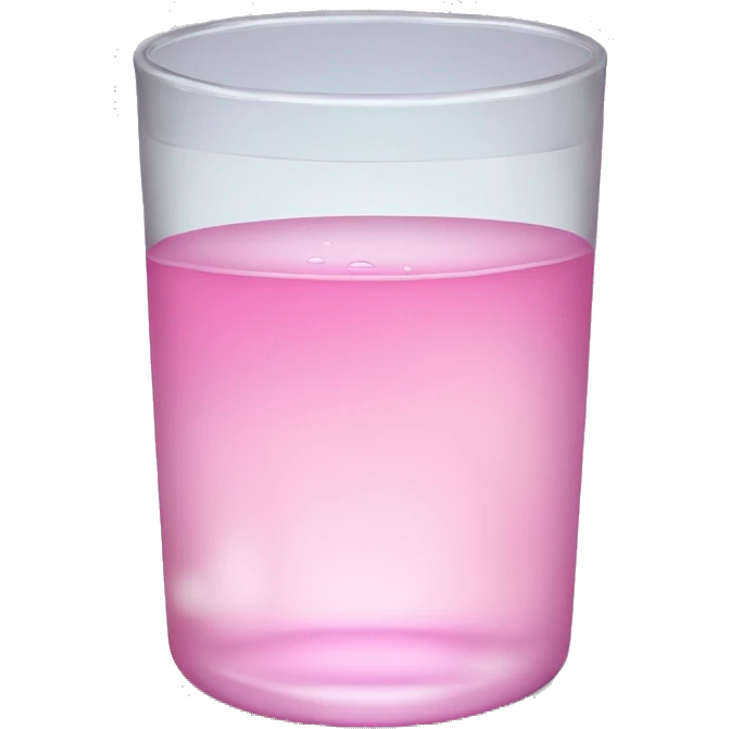 Pink glass of water emoji