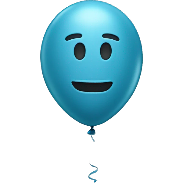 balloon in the shape of 13 emoji