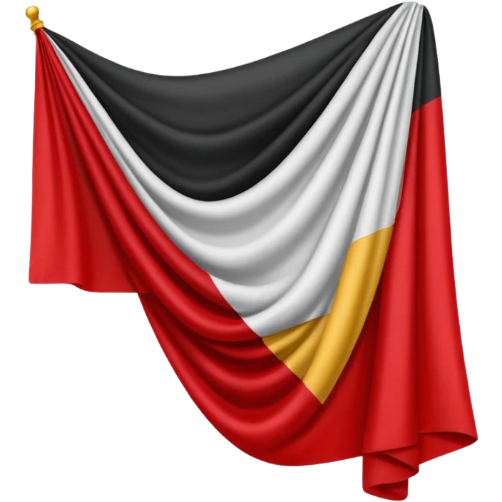Schwarz weiß rote Fahne  emoji