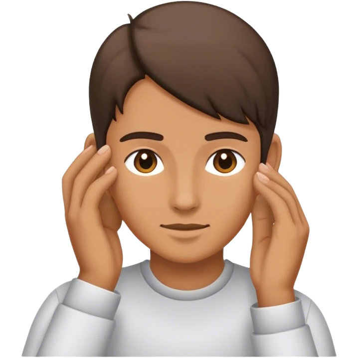 Tuck hair behind ear emoji