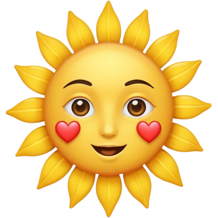 Sun with heart eyes emoji