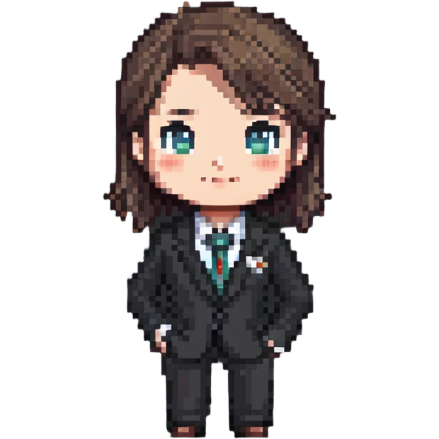 simple chibi office worker in business casual emoji