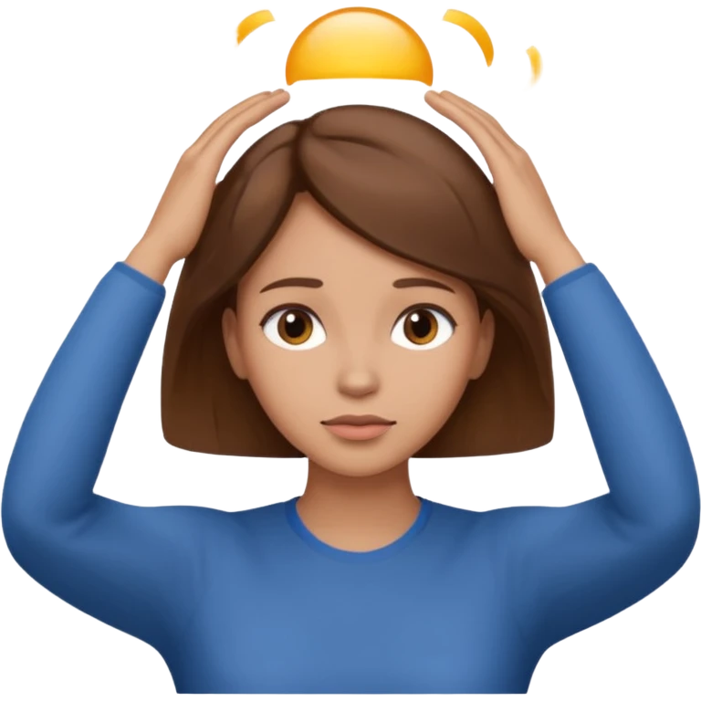 decision gesture women hands on top of the head emoji