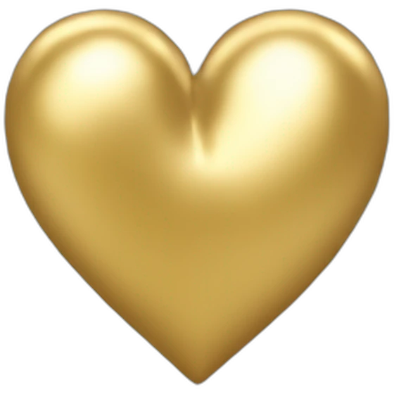 3D gold heart emoji