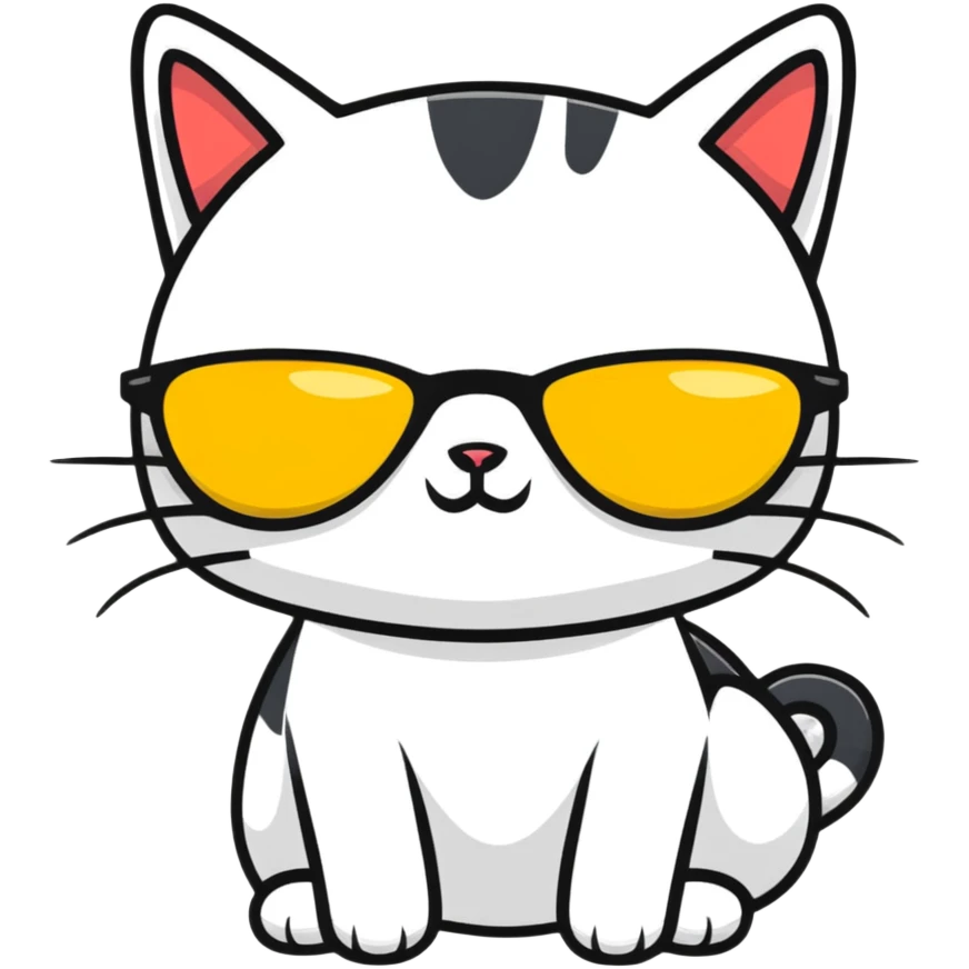 Cat with sunglasses emoji