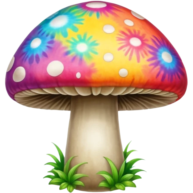 Tie dye mushroom emoji