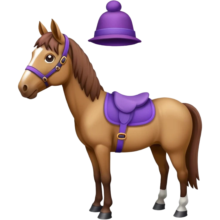 horse with purple hat emoji