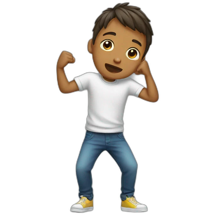 boy doing a dab emoji