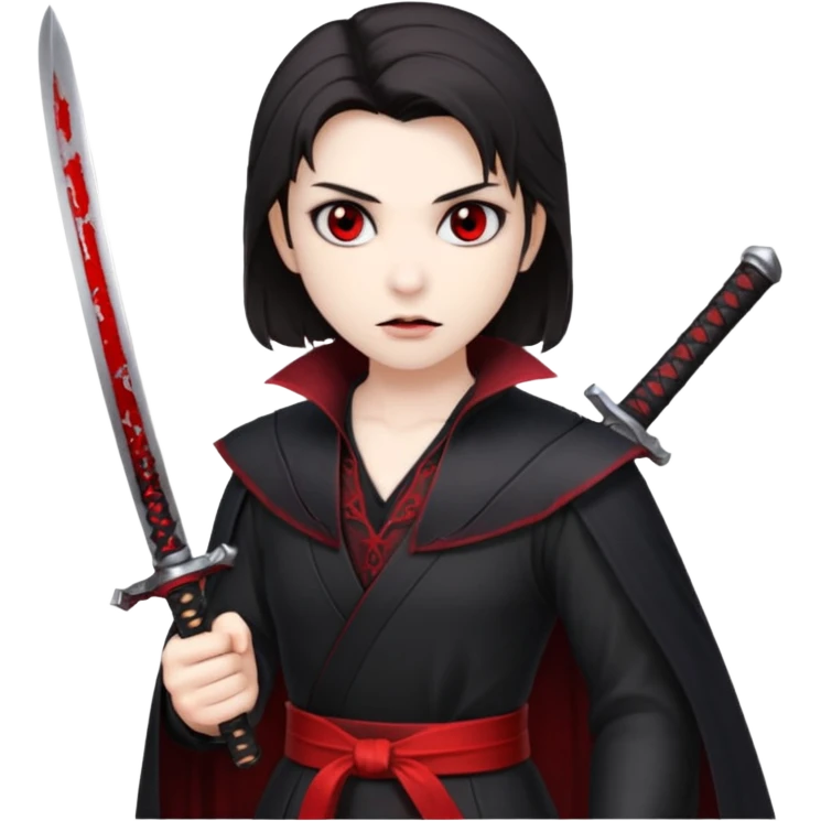 Vampire with katana. emoji