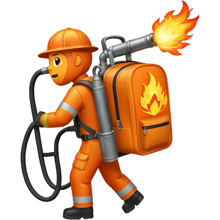 flame thrower with backpack emoji